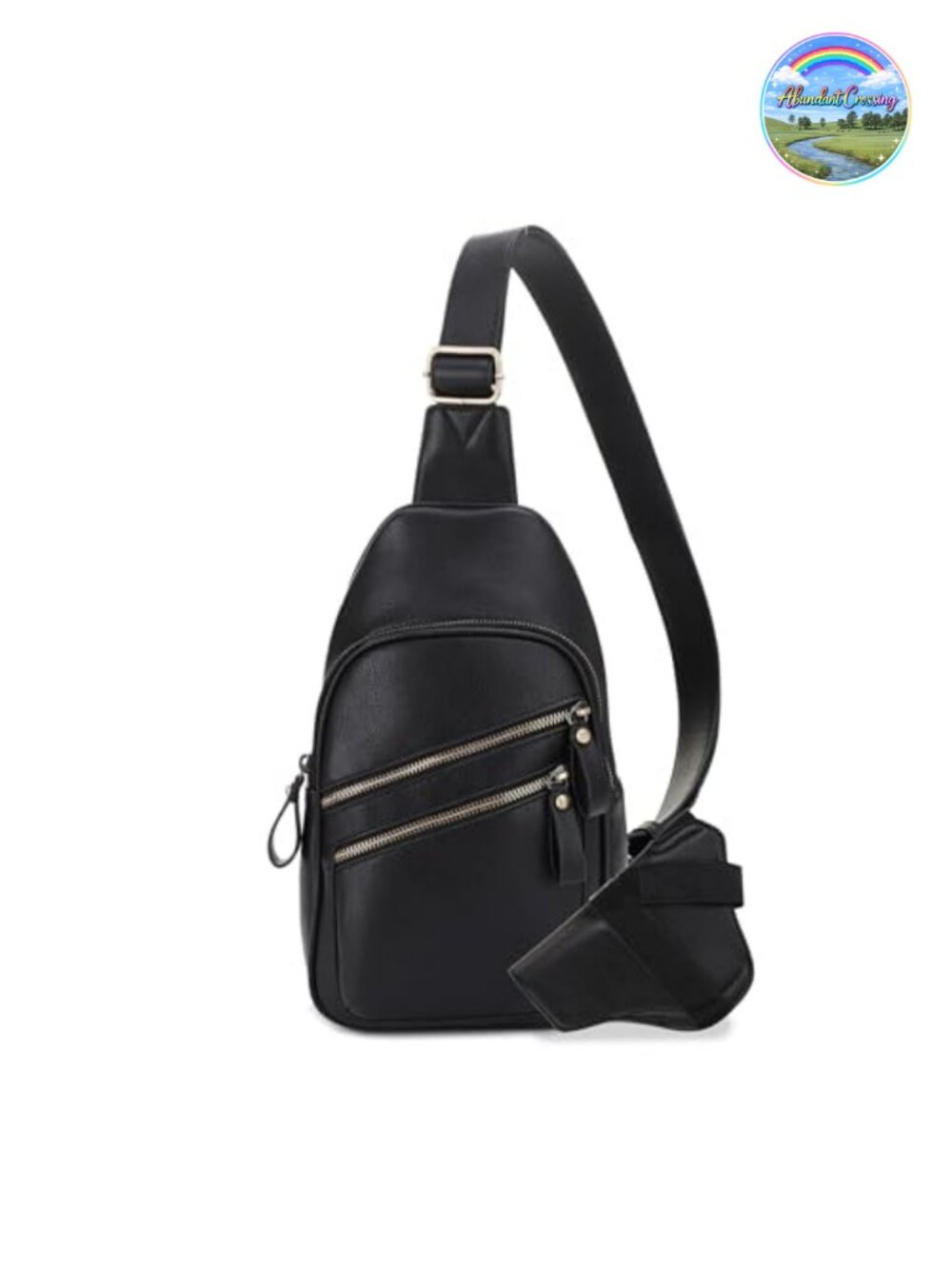 Unisex Multi-Pocket Concealed Carry Sling Bag Crossbody Backpack Purse Faux